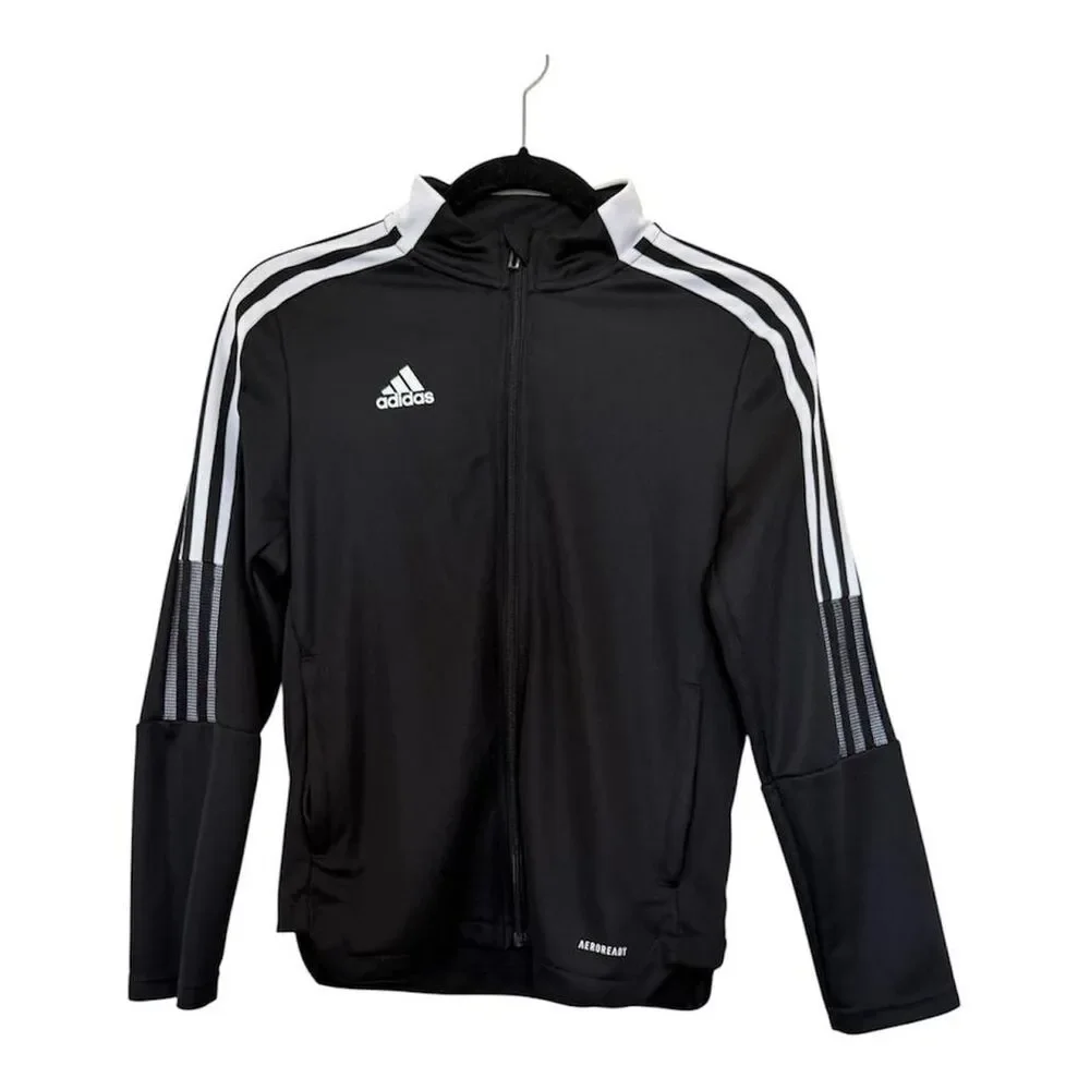 Adidas Youth Tiro 21 Track Jacket Black White 11-12 Years